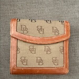 Dooney & Bourke Canvas and Leather Wallet - Brown